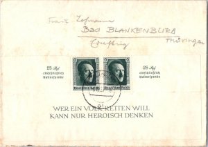 Germany 6pf Hitler Head Overprinted Reichspatteitag Nurnberg 1937 and with 25...