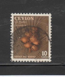 CEYLON #329  1954  KING COCONUTS       F-VF  USED  a