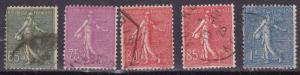 France 1903-38 SOWER Issue Complete (17) in Fine/VF/Used(0) Condition