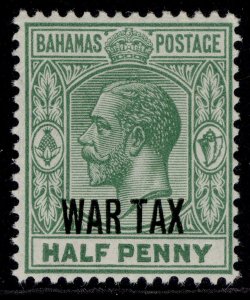 BAHAMAS GV SG96, ½d green WAR TAX, NH MINT.