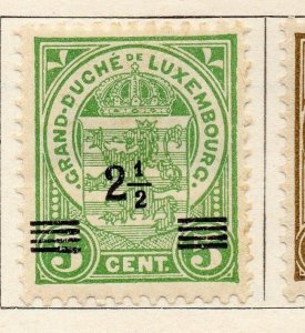 Luxembourg 1916 Early Issue Fine Mint Hinged 2.5c. Surcharged 146997