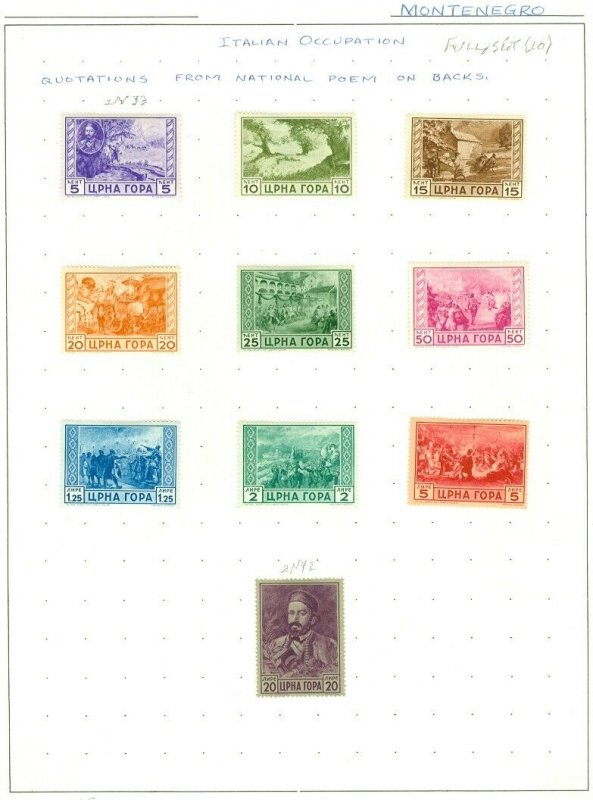 EDW1949SELL : MONTENEGRO Mint collection on pages.