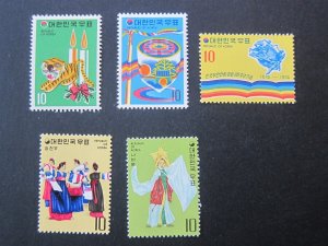 Korea 1973 Sc 880-81,914,934-5 set MNH