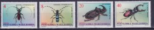 North Macedonia, 1998, Insects, Beetles, Mi#142-6, MNH,++