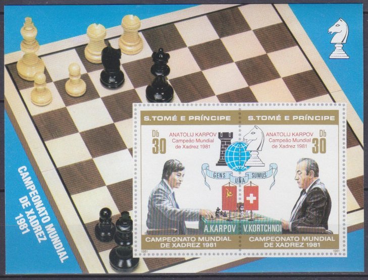 1981 Sao Tome and Principe 708-09/B67 I Chess / Grandmasters 16,00 €