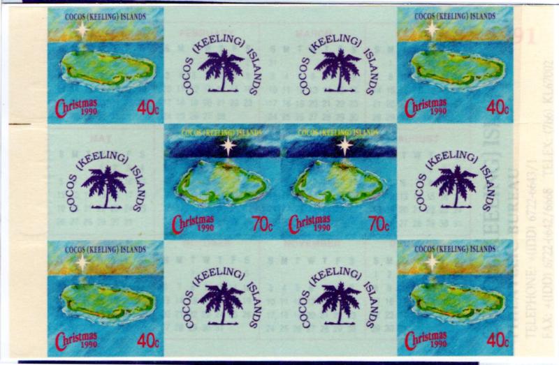 COCOS ISLAND 222 MNH BOOKLET SCV $27.50 BIN $15.00 GEOGRAPHY