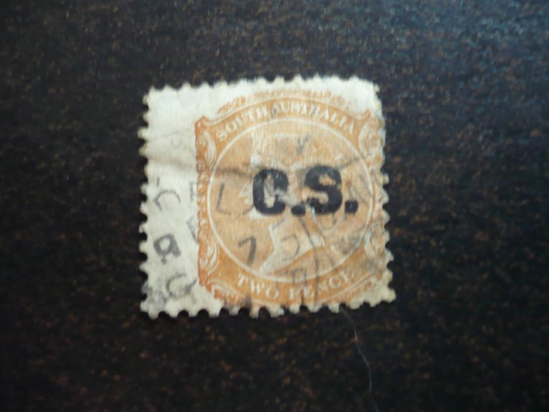 Stamps - South Australia - Scott# O35 - Used Single Stamp - Overprinted C.S.