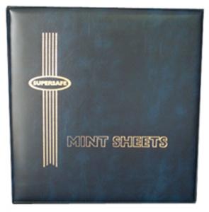 Supersafe Deluxe Mint Sheet File - Binder ONLY - BLUE 