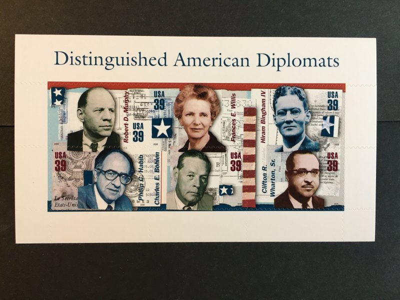 2006 sheet of stamps Distinguished American Diplomats Sc # 4076