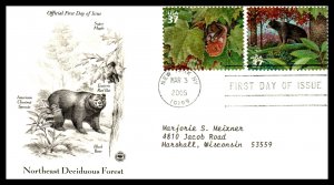 US 3899a-3899j Northeast Deciduous Forest PCS Set of Five Typed FDCs