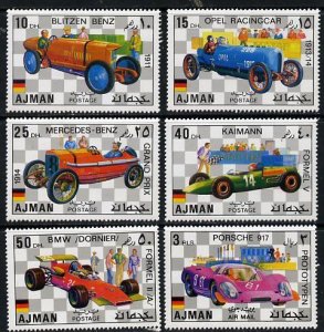 Ajman 1971 German Racing Cars set of 6 unmounted mint, Mi...