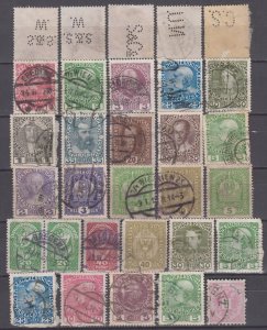 6. Austria mix stamps selection obliterations perfins included Franz Joseph ...