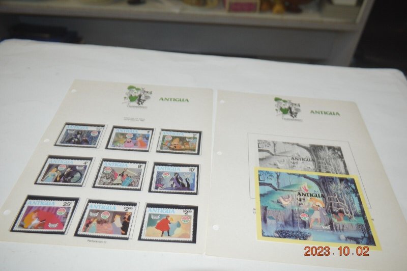 The Disney World of Postage Stamps Album mnh stamps and souvenir sheets