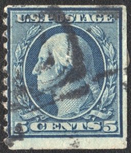 SC#496 5¢ Washington Coil Single (1919) Used/Fault