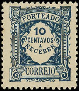 PORTUGAL Scott #J27 VF/MNH  - 1915 10c Postage Due