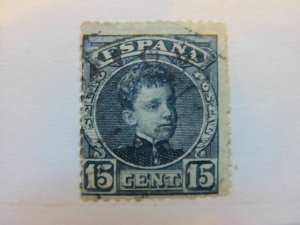 Spain Spain España Spain 1901 King Alfonso XIII 15c fine used stamp A5P1F46-