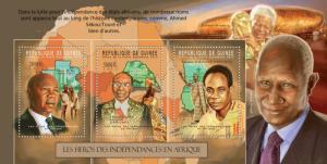 GUINEA 2012 SHEET HEROES OF AFRICAN INDEPENDENCE