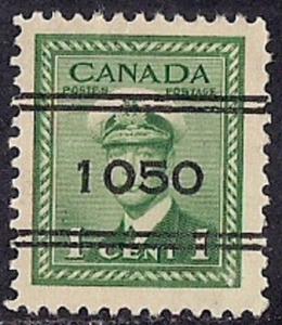 Canada #249 1 cent King George 6 Precancel VF used