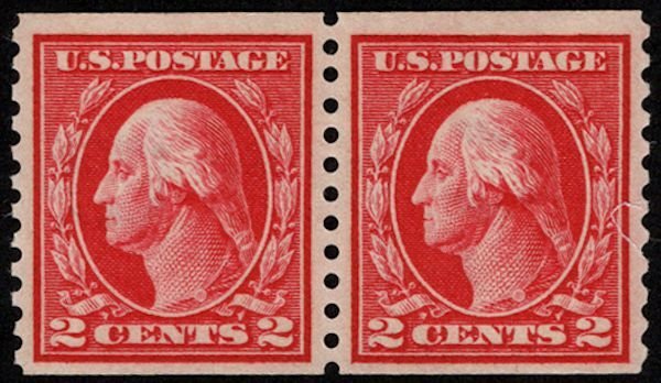 US #444 SCV $250.00 VF mint never hinged, Pair, post office fresh, great colo...