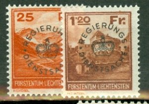 HO: Liechtenstein O9-10 MNH CV $360