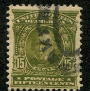 USA SC# 309 Clay 15c Canceled