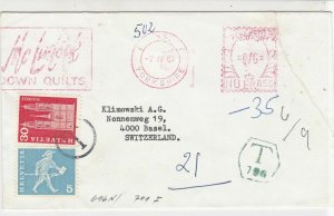 England to Switzerland 1967 Postings to Pay Machine Cancels Stamps CoverRef25264