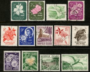 NORFOLK ISLAND Sc#29-41 1960-62 Long Definitive Set Complete OG Mint VLH