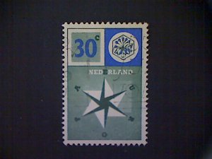 Netherlands, Scott #373, used (o), 1957, United Europe, 30cts