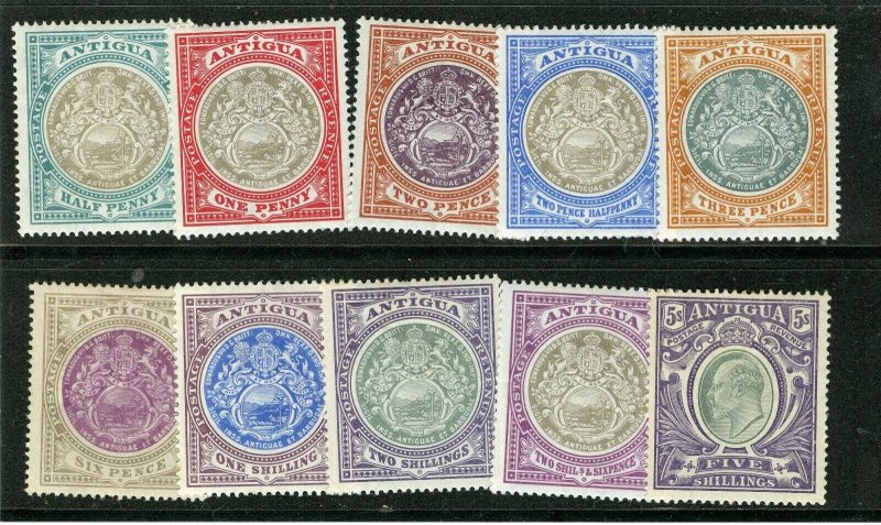 ANTIGUA  SCOTT # 21/30  SET  MINT HINGED--SCOTT $372.75