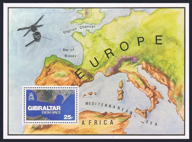 Gibraltar 364,MNH.Michel 372. Air Mail Rate Gibraltar-Europe,1978.Space view.