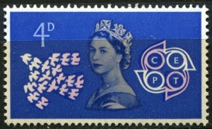 Great Britain Sc#383 MNH, 4p ultra, pink & yel, Europa (C.E.P.T.) (1961)