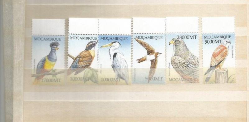 MOZAMBIQUE 2002 BIRDS SCOTT 1568-73 MNH 