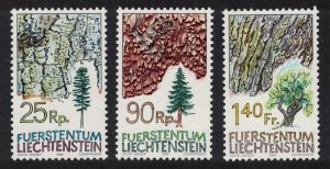 Liechtenstein Tree Bark 3v 1986 MNH SG#909-911