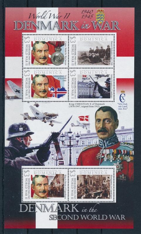 [81177] Dominica 2009 Second World war Denmark Sheet MNH