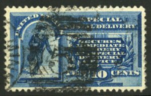 United States, Special Delivery #E1 Cat$80, 1885 10c blue, used