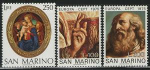 SAN MARINO MNH Scott # 852, 858-859 Christmas & Europa (3 Stamps) -2 (4)