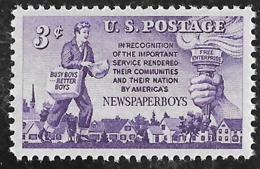 1015 3 cents Newspaper Boys Stamp mint OG NH EGRADED SUPERB 98 XXF