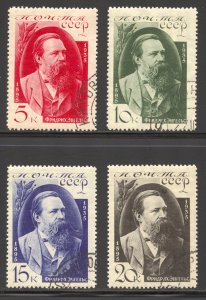 Russia Scott 555-558 UH(CTO) - 1935 Friedrich Engels Set - SCV $122.50