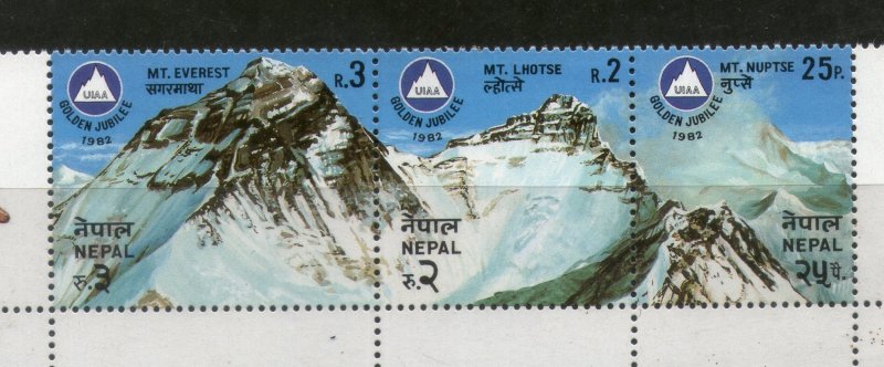 Nepal 1982 Mt. Everest Lhotse Nuptse Himalayan Peak Mountain Geology Sc 404 MNH