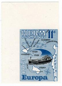 (I.B-CK) Cinderella Collection : Herm Island 11d (Europa 1963) printer's proof 