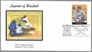 US  3408r   JOSH GIBSON , BASEBALL FDC,  COLORANO SILK CACHET