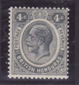 British Honduras-Sc#96- id13-unused og NH KGV 4c gray-1929-