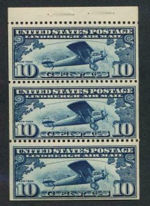 UNITED STATES C10A MINT NH VF 10c LINDBERG BKLT PANE