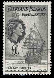 Falkland Islands Dependencies #1L19-1L33 (SG G26-40) Cat£130, 1954 QEII 1/2p...