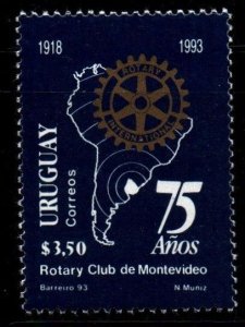 1993 Uruguay Rotary club of Montevideo south america map #1508 A ** MNH