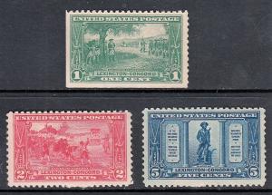 US #617-19 Mint