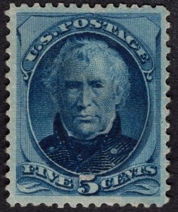 US #179 XF/Unused, without gum.  Gorgeous deep dark color.