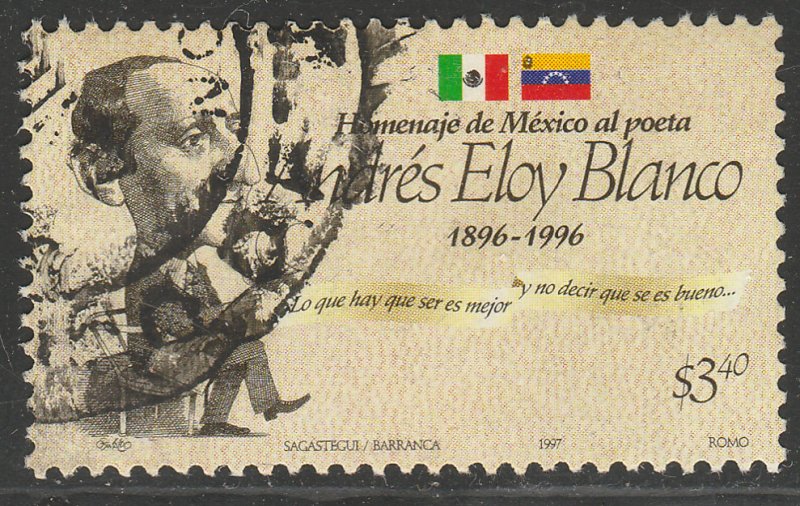 MEXICO 2019, ANDRES ELOY BLANCO, POET. USED. VF. (935)