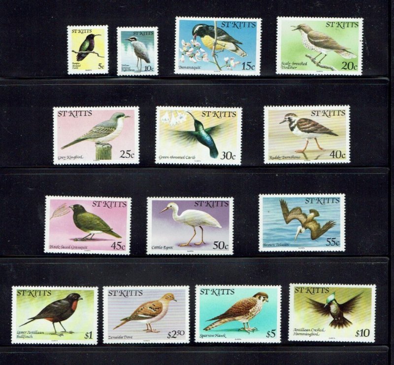 St Kitts: 1981  Birds definitive, MNH set