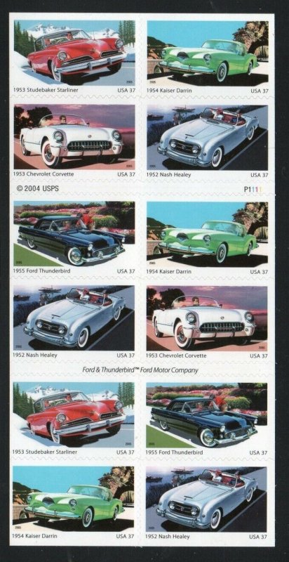 ALLY'S STAMPS US Scott #3935b 37c Sporty Cars - Booklet [20] MNH F/VF [BP-29a]